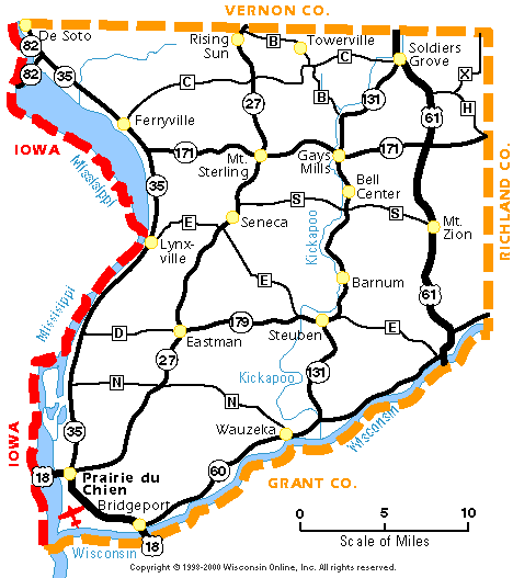 GrantCoWI County Map
