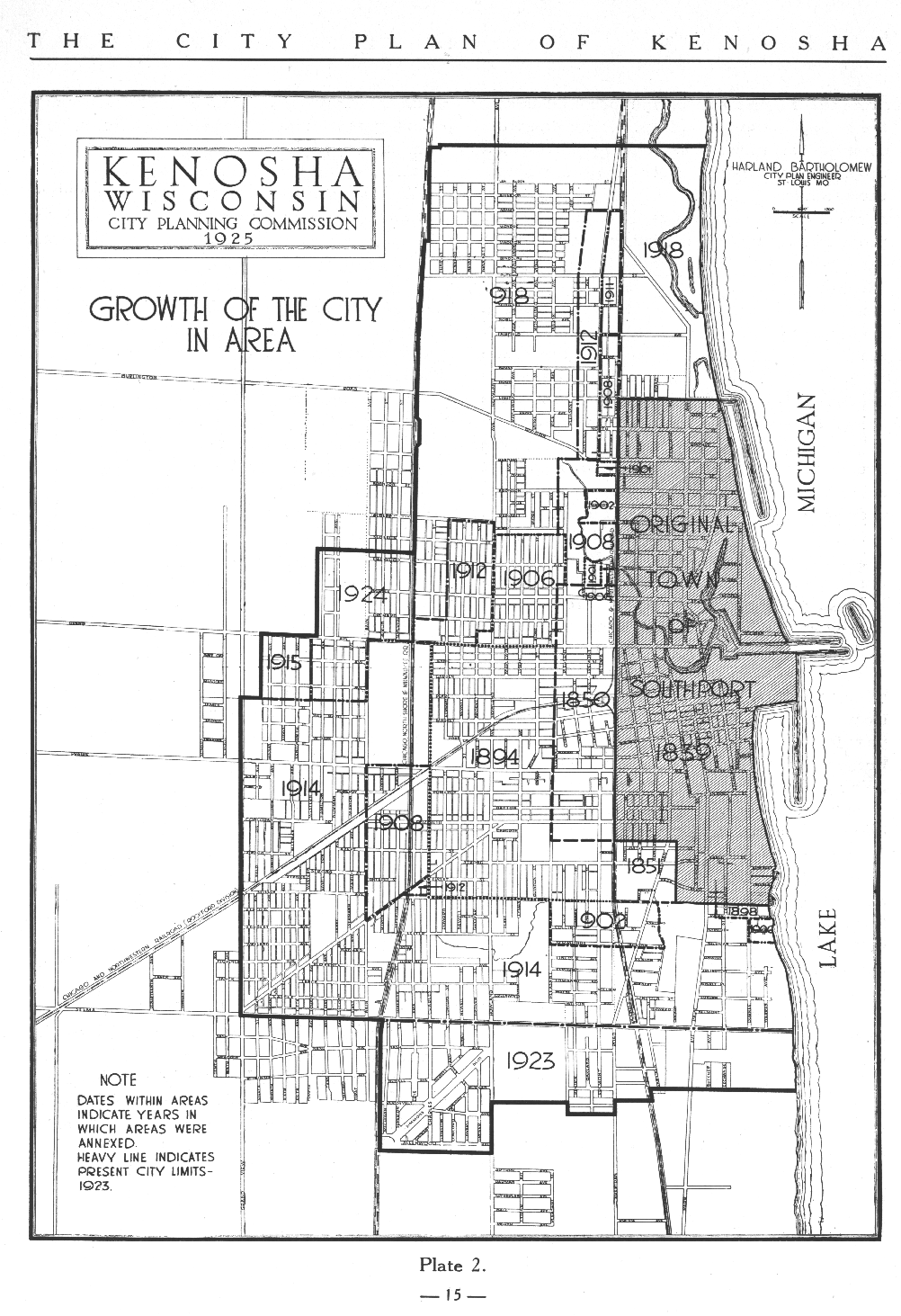 Growth Map of Kenosha 1925