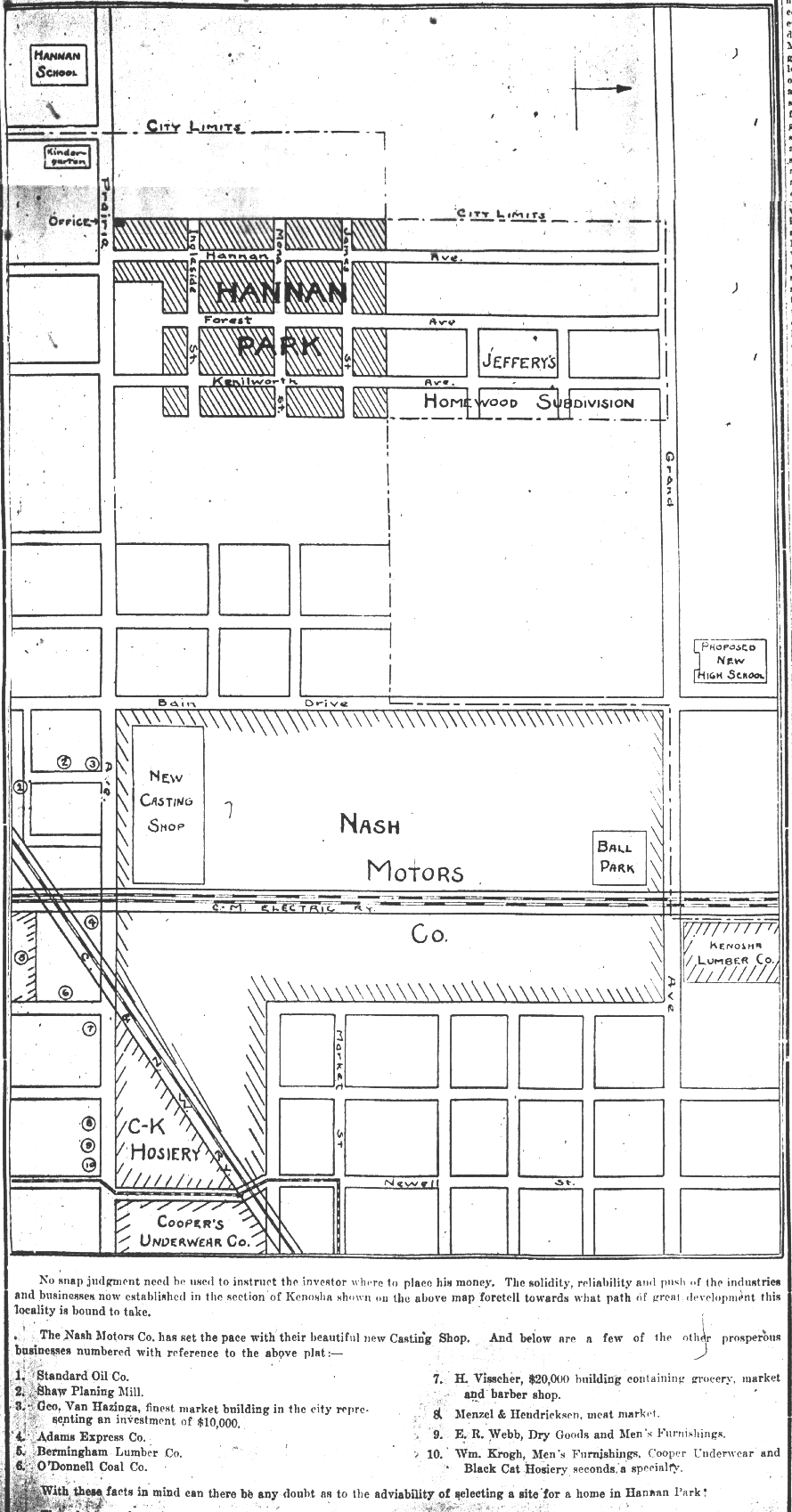 Hannan Park Area 1917