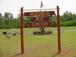 photo of Wilderness Cemetery Sign