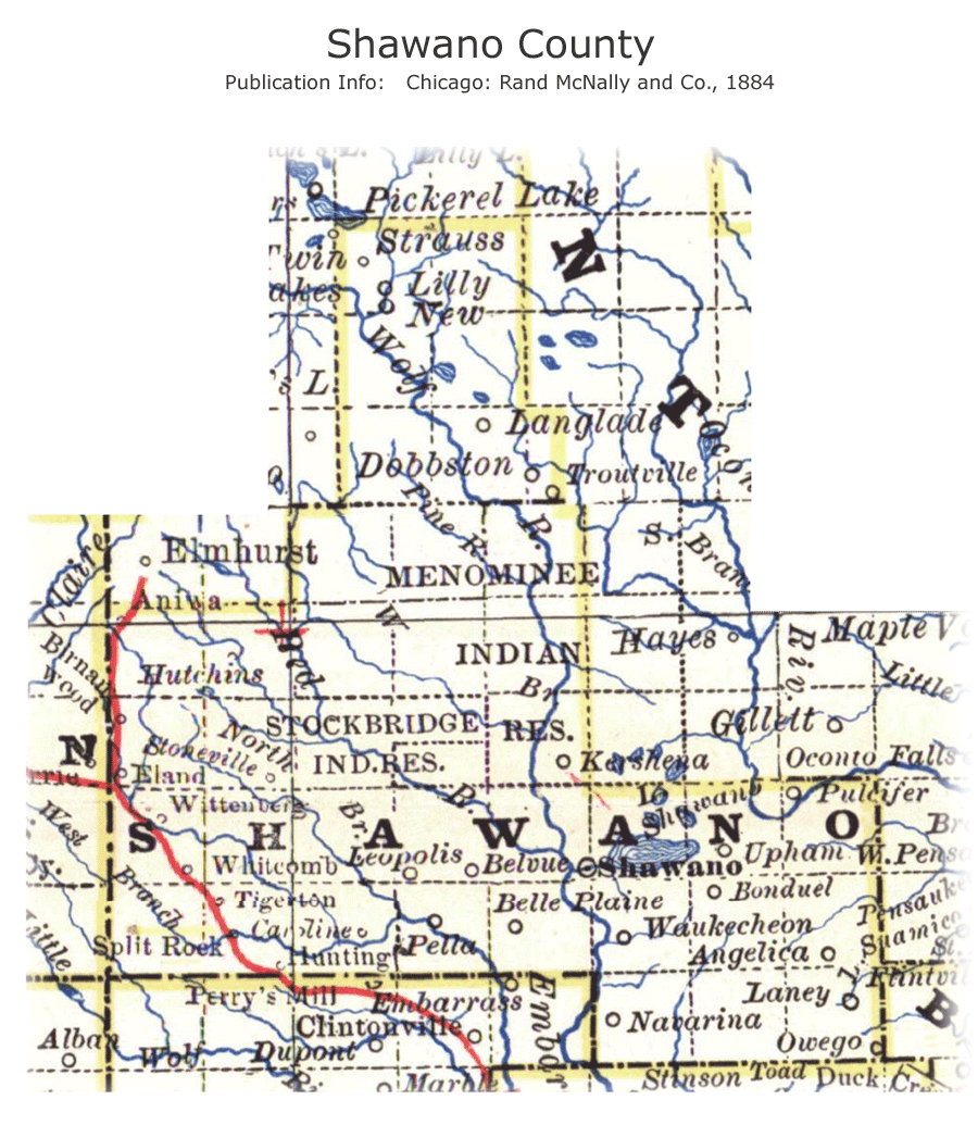 Shawano County Maps And Gazetteers