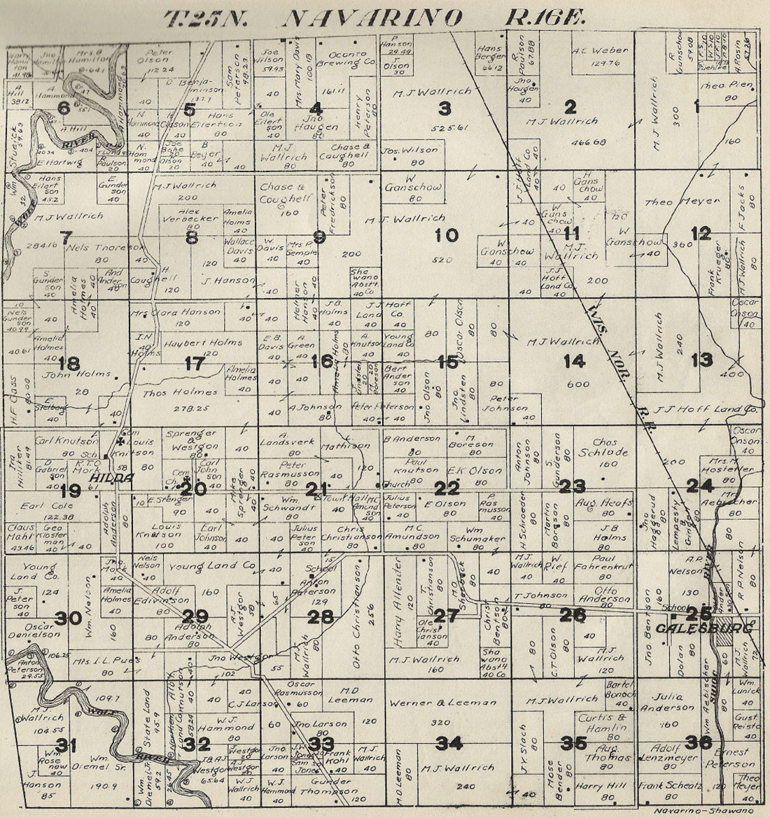 Map Of The World 1300 Oconto County Plat Map